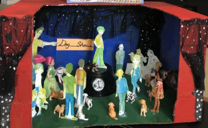 image of a model made with dolls